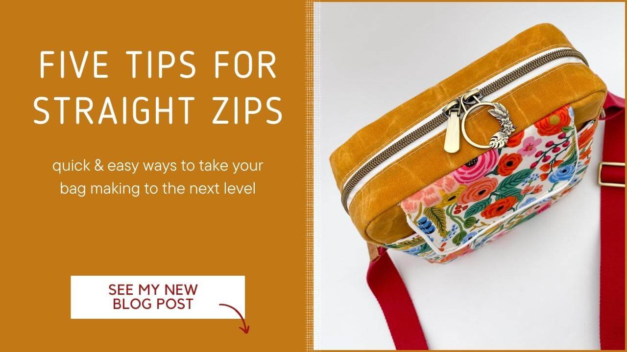 Five Tips for Sewing Straight Zips