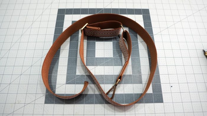 Webbing and Leather bag strap
