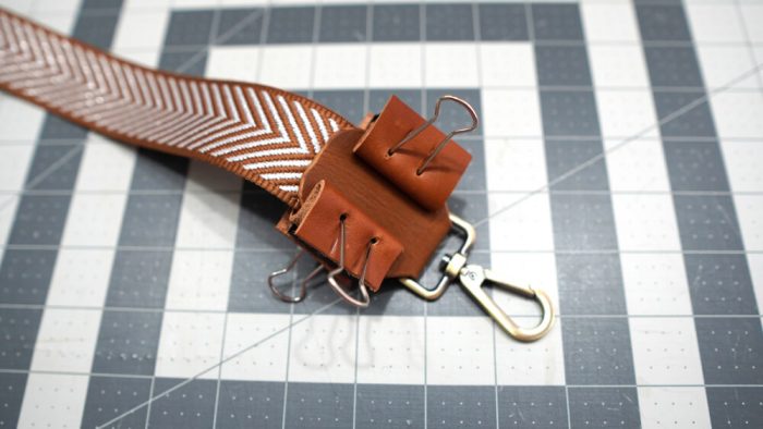 Webbing and Leather bag strap tutorial