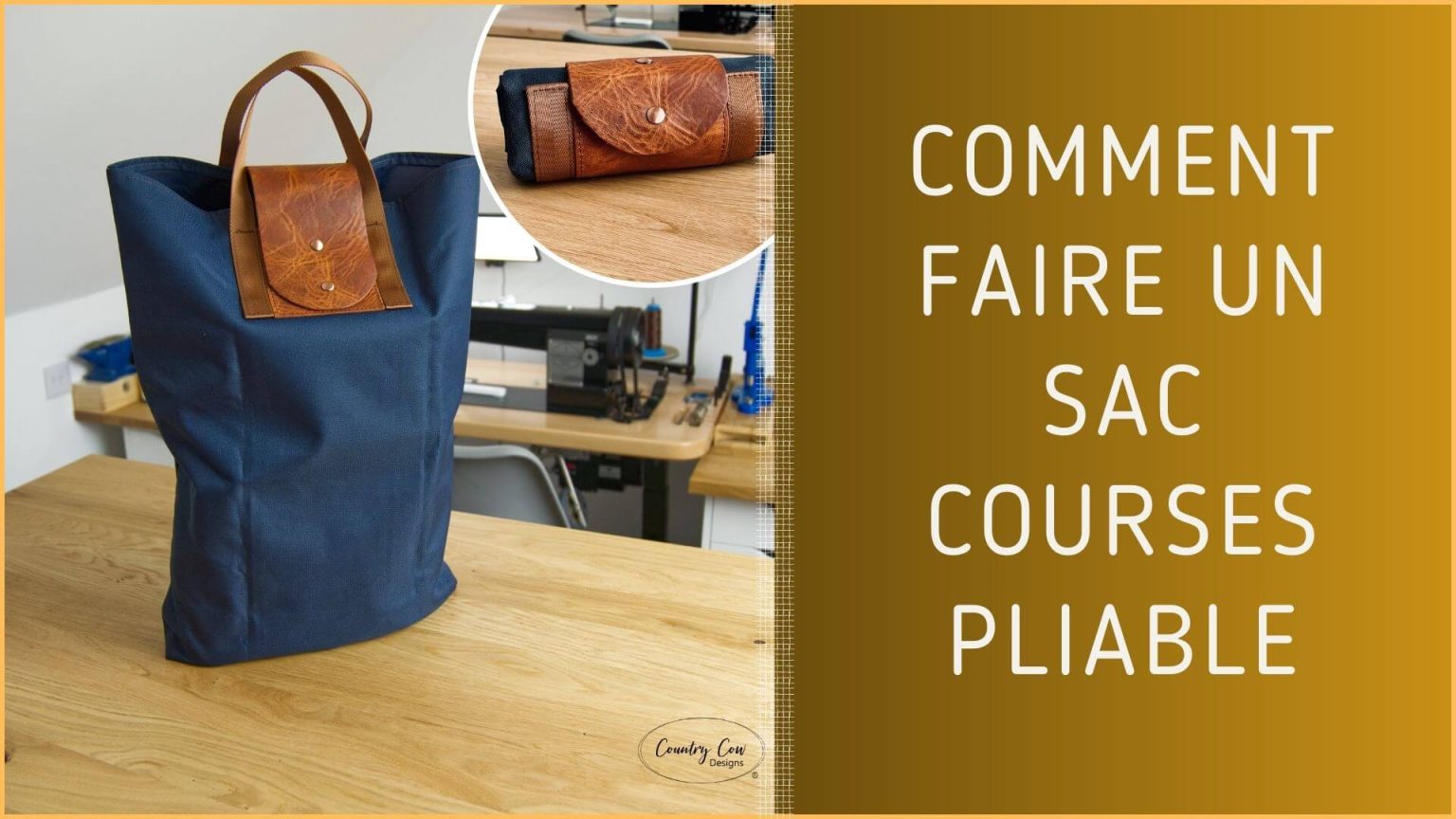Comment Faire Un Sac Courses Pliable (French) - Country Cow Designs Blog