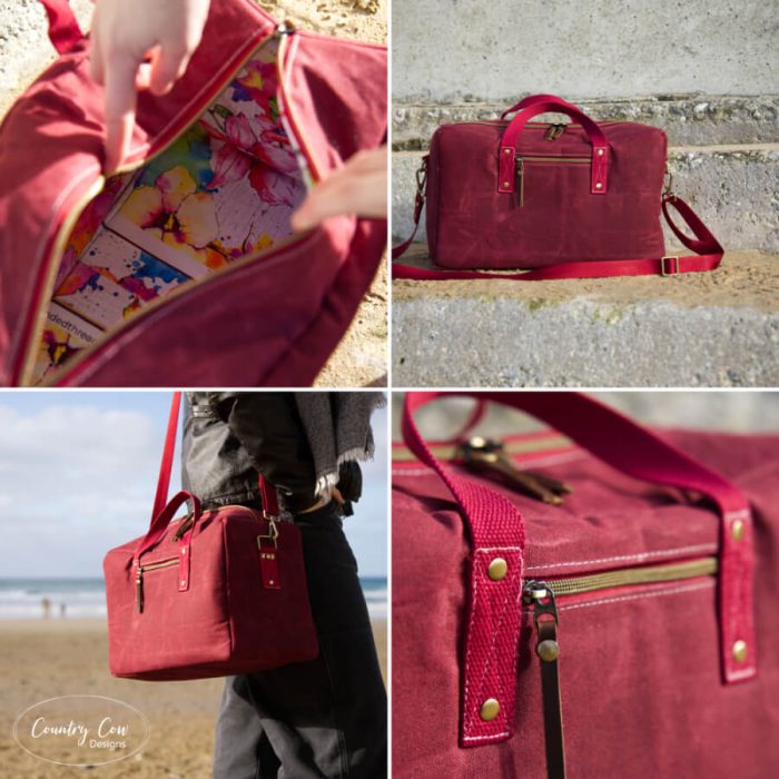 Travel Light Duffle Bag Sewing Pattern by Country Cow Designs