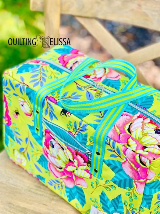 Travel Light Duffel Bag made by Quilting Elissa