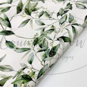 Eucalyptus White Water Resistant Cotton Canvas