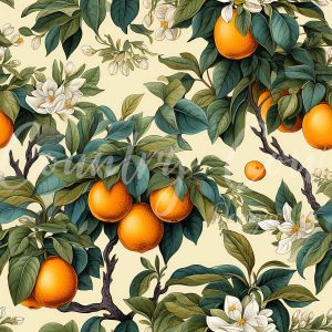 Orange Grove Water Resistant Cotton Canvas
