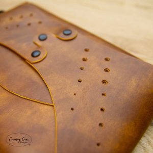 Tan Museum Leather No Sew Clutch by Country Cow Designs