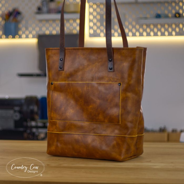 Tan Leather Industrial Tote