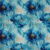 Glowing Blue Floral - Water Resistant Cotton Canvas