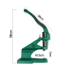 The green machine hand press with measurements
