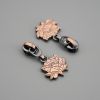 Peony Flower No.5 Zip Pulls - Brushed Copper