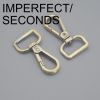 IMPERFECT 18mm (3/4") Swivel Hooks Brushed Brass