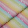 Water resistant cotton canvas with a pastel stripes and stars print design