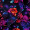 water resistant cotton canvas with a dark floral print