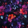 water resistant cotton canvas with a dark floral print