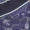 Cotton canvas with a plane blueprint design