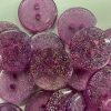 18mm Glitter Mauve Buttons