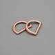 brushed copper small d-ring
