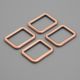 brushed copper rectangle ring