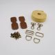strap kit with leather, webbing and metal hooks
