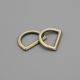 brushed brass small d-ring