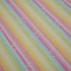 Water resistant cotton canvas with a pastel stripes and stars print design