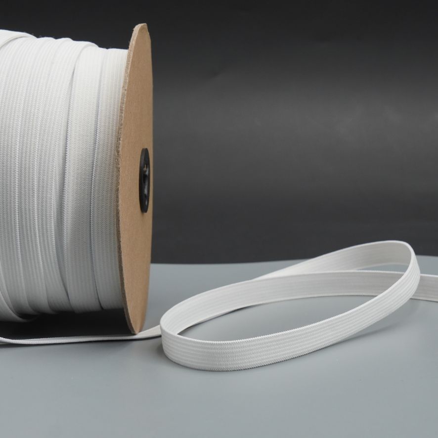 12mm (1/2") Braided White Elastic