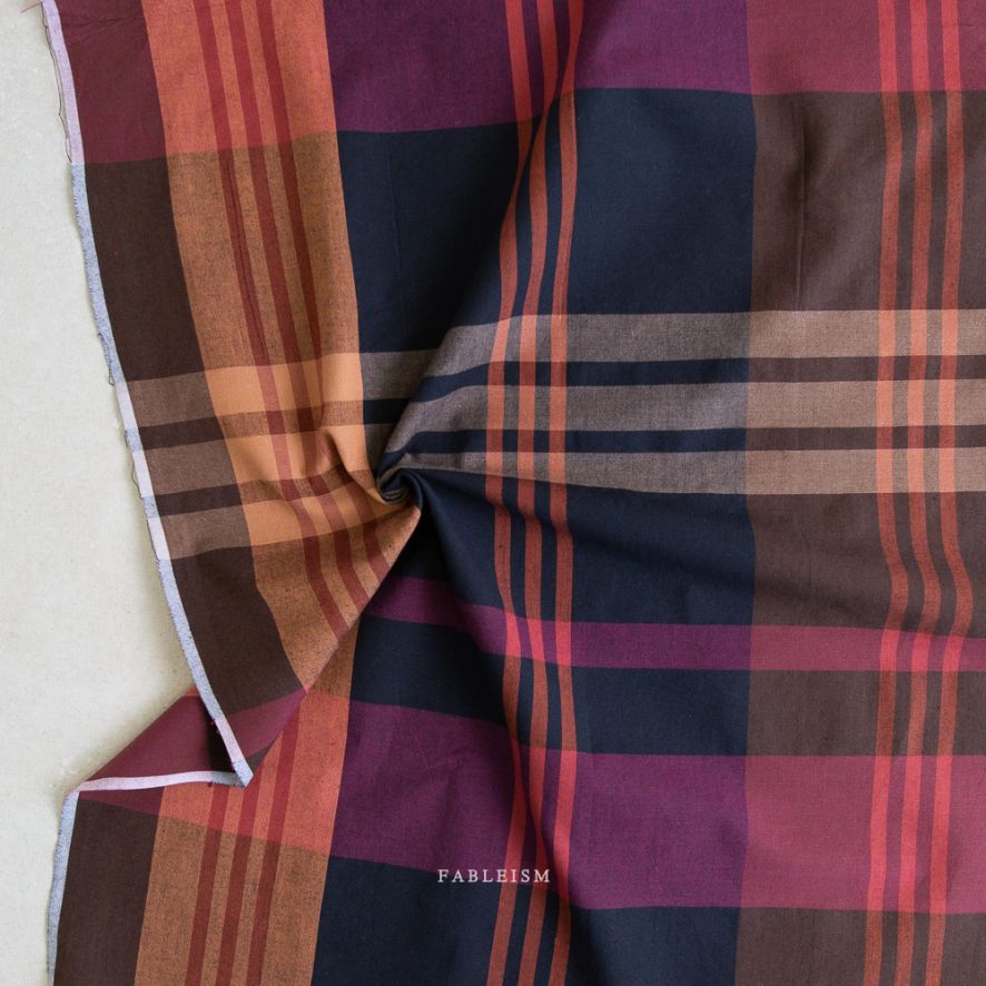 Lumiere Wide Happy Checkers in Mahogany