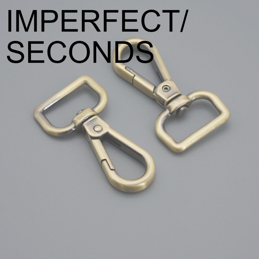 IMPERFECT 18mm (3/4") Swivel Hooks Brushed Brass