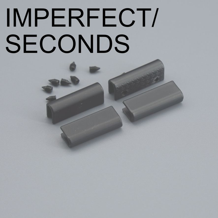 IMPERFECT 25mm Black Strap Ends
