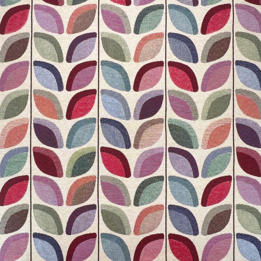 Rainbow Stem Leaves - Luxury Weight Tapestry Fabric