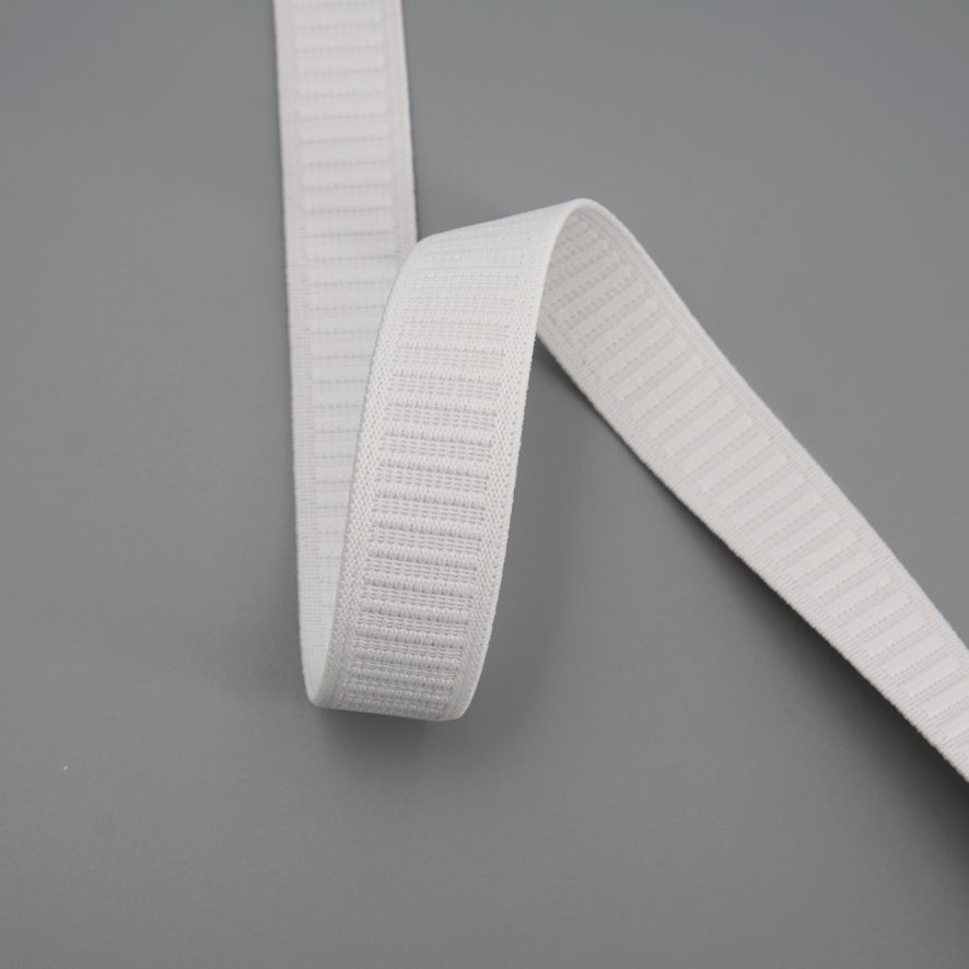 White Woven Non Roll Elastic