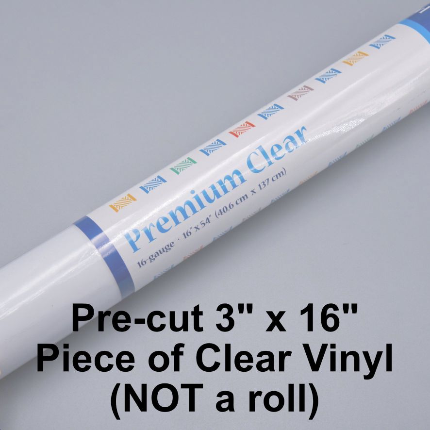 Clear Vinyl - Small Cut 3" x 16" Piece