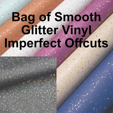Bag of Imperfect Offcuts - Smooth Glitter Vinyl