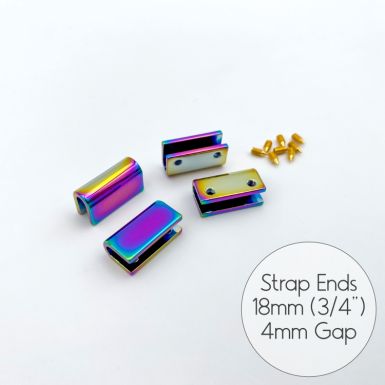 18mm (3/4") Rainbow Strap Ends