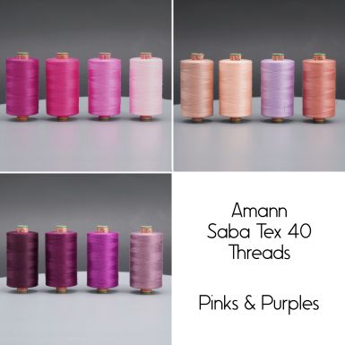 Saba Tex 40 Threads - Pinks and Purples