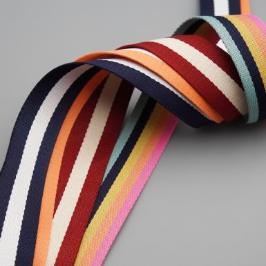 striped webbing for bag straps