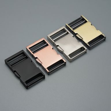 Metal side release buckles in 4 colours