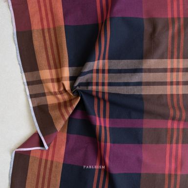 Lumiere Wide Happy Checkers in Mahogany