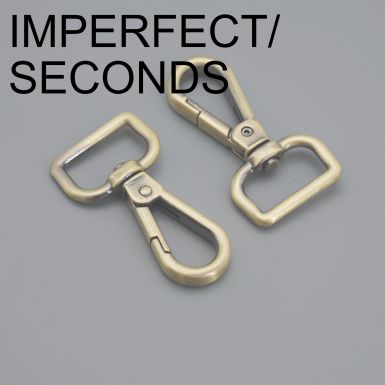 IMPERFECT 18mm (3/4") Swivel Hooks Brushed Brass