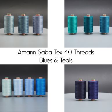 Saba Tex 40 Threads - Blues and Teals