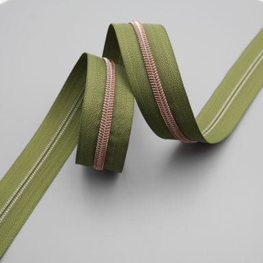 END OF LINE No.5 Nylon Zip Tape - Copper Teeth