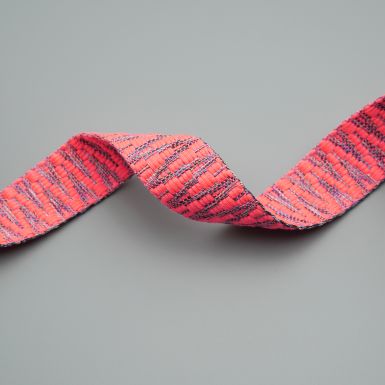 38mm Woven Style Webbing - Pink Fuss