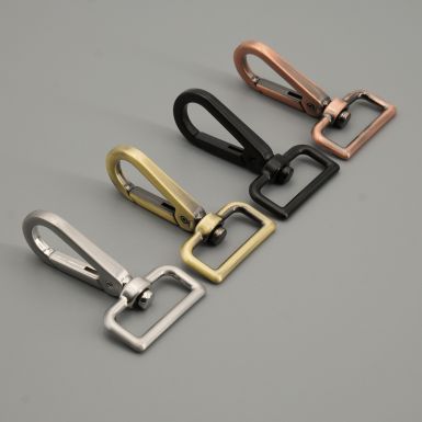 Metal swivel hooks for bag making in various colours