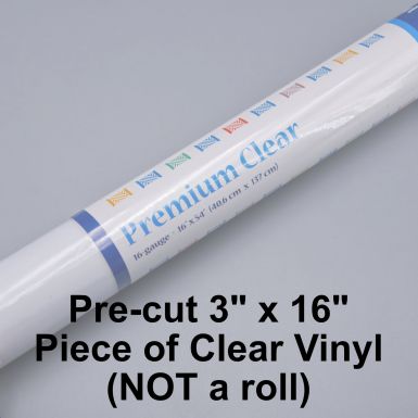 Clear Vinyl - Small Cut 3" x 16" Piece