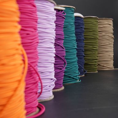 elastic cord in various colours
