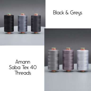 Saba TEX 40 Threads - Black and Greys
