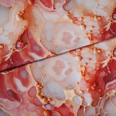 Flowing Bloom Oxford Fabric - Marble Bubbles