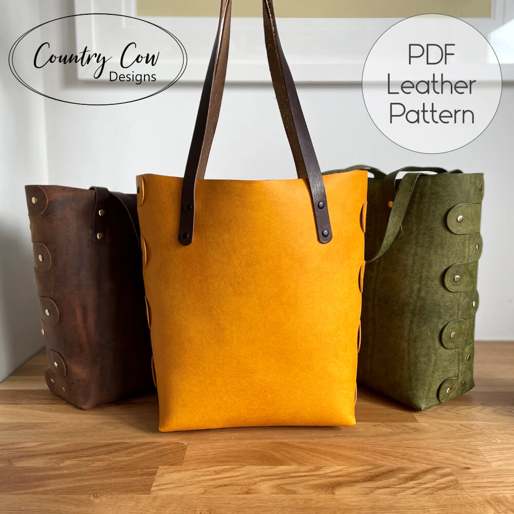 Women Leather Bag Video Tutorial Leather Satchel PDF Pattern Leather Cross Body Bag
